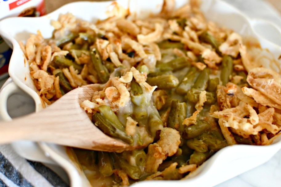 classic green bean casserole for thanksgiving