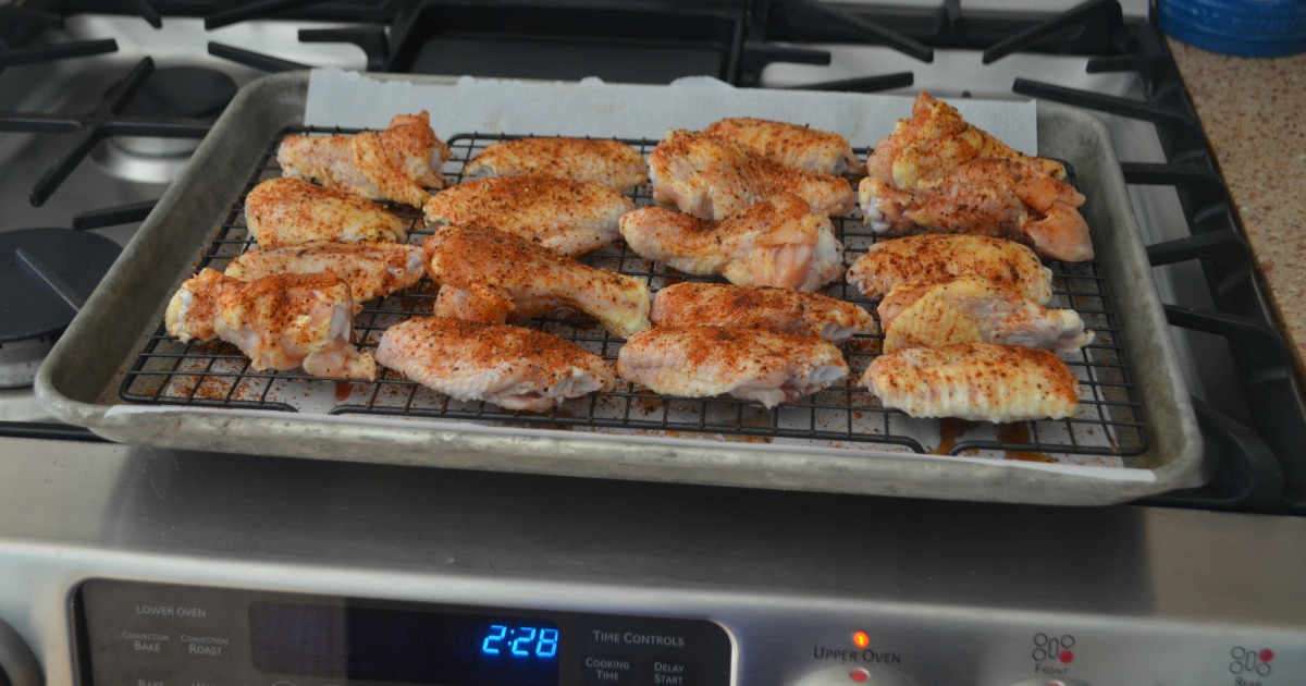 honey bbq baked chicken wings recipe &ndash; on a pan prior to baking