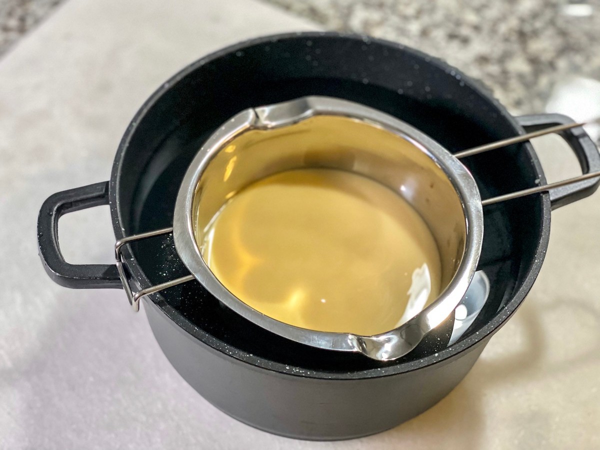 condense milk in double boiler