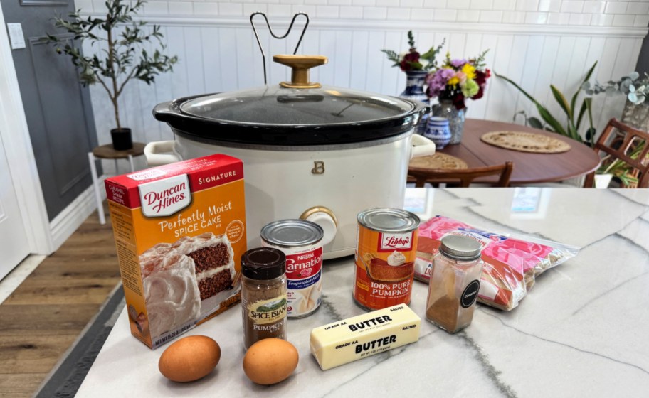 slow cooker pumpkin dump cake 