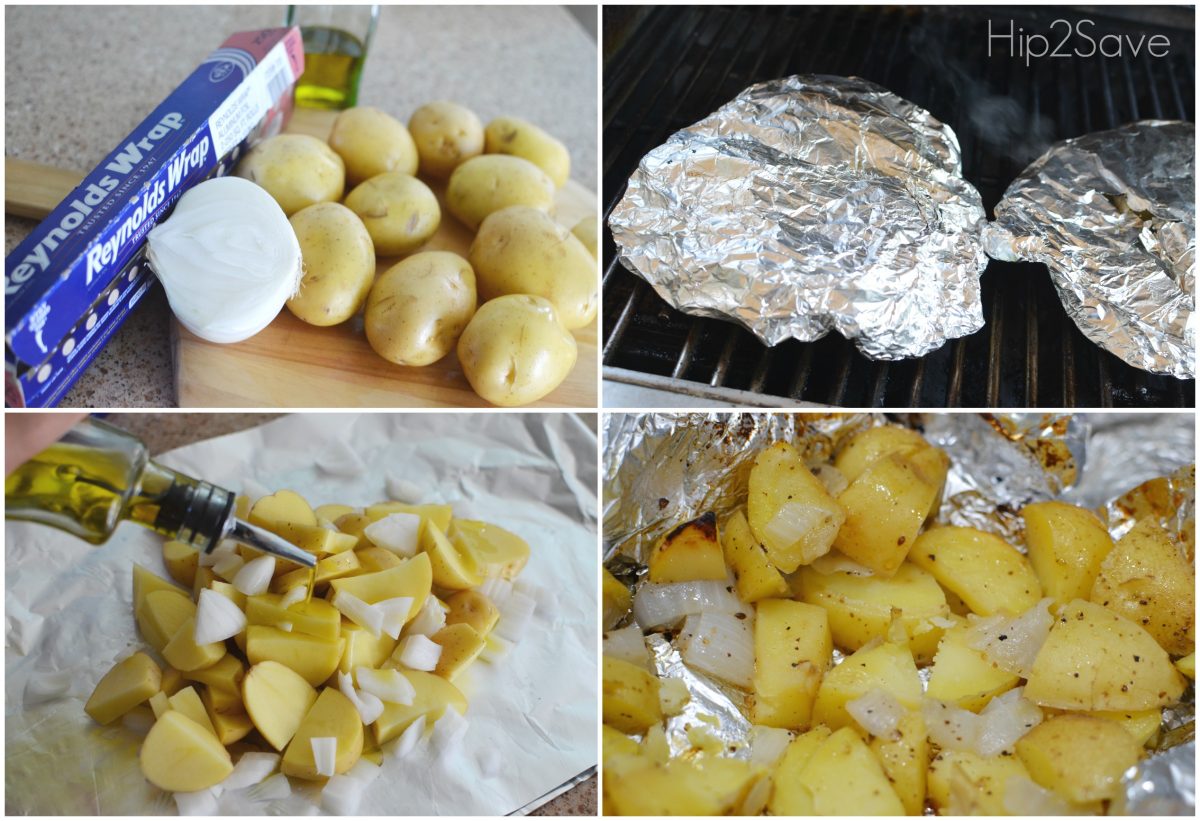 foil packet potatoes &ndash; steps for making