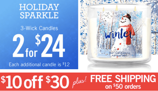 Bath &amp; Body Works: 3-Wick Candles