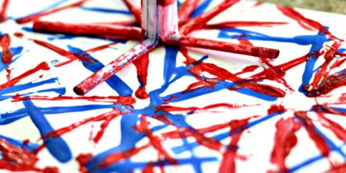 4th of July Firework Art for Kids – No Fancy Supplies Needed