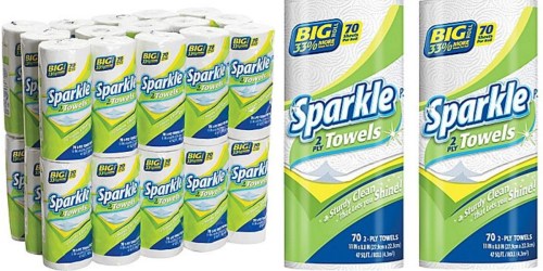 Staples: 30 Sparkle Paper Towels Rolls Only $19.99 Shipped (Just $0.67 Per Roll)