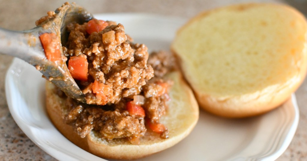 sloppy joe sandwich on a bun