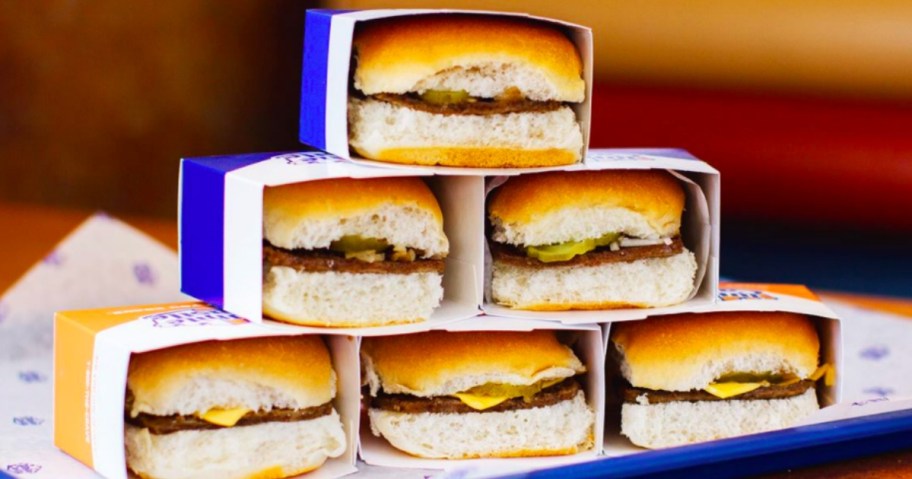6 White Castle Sliders
