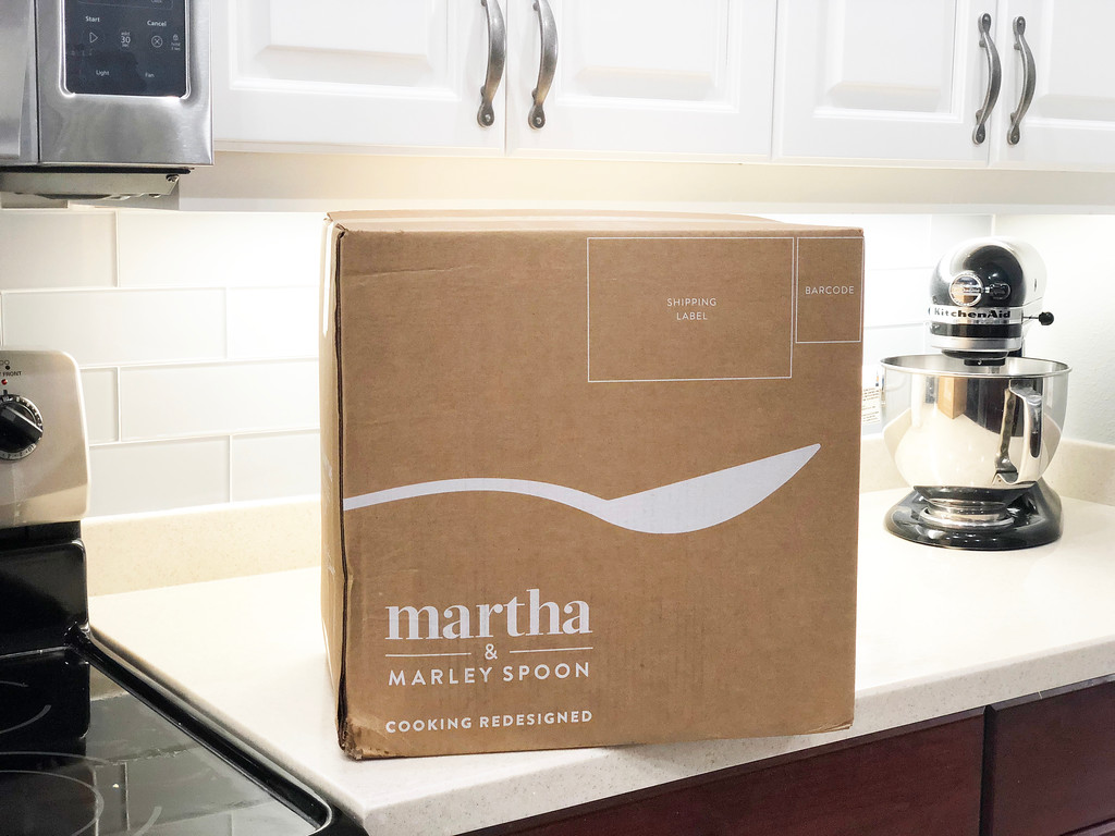 get a deal on your first box martha & marley spoon &ndash; box on the counter