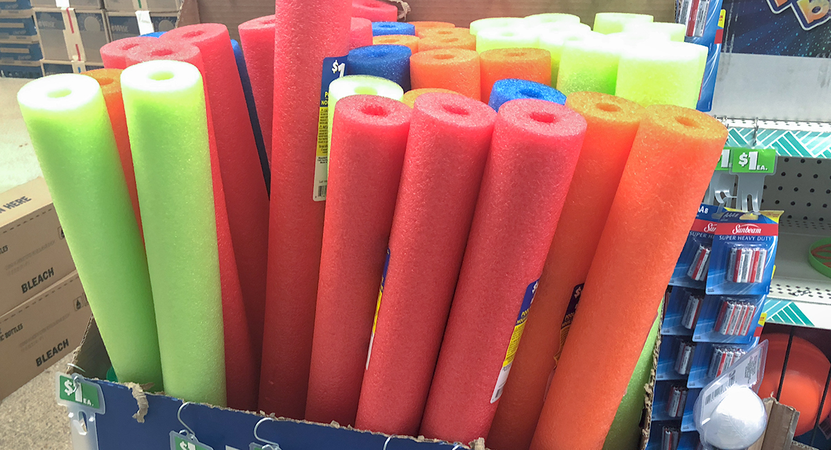 dollar tree pool supplies and fun hacks &mdash; colorful pool noodles
