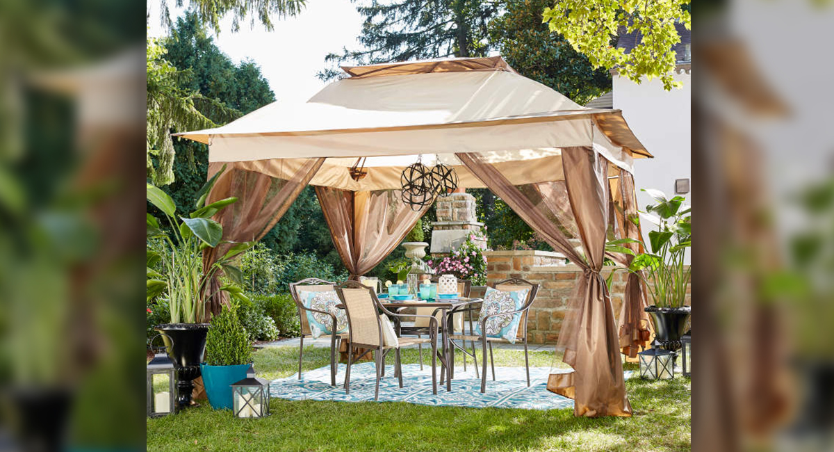 Big Lot budget patio finds &mdash; pop up canopy with netting