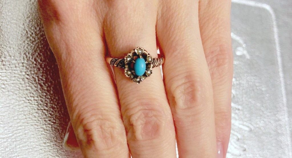 favorite splurges &mdash; rose gold turquoise ring