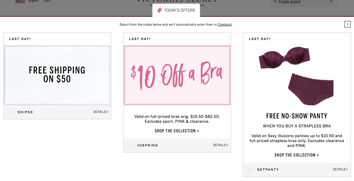 Collin's money-saving shopping tips for Victoria's Secret &mdash; stack promo offers and coupons