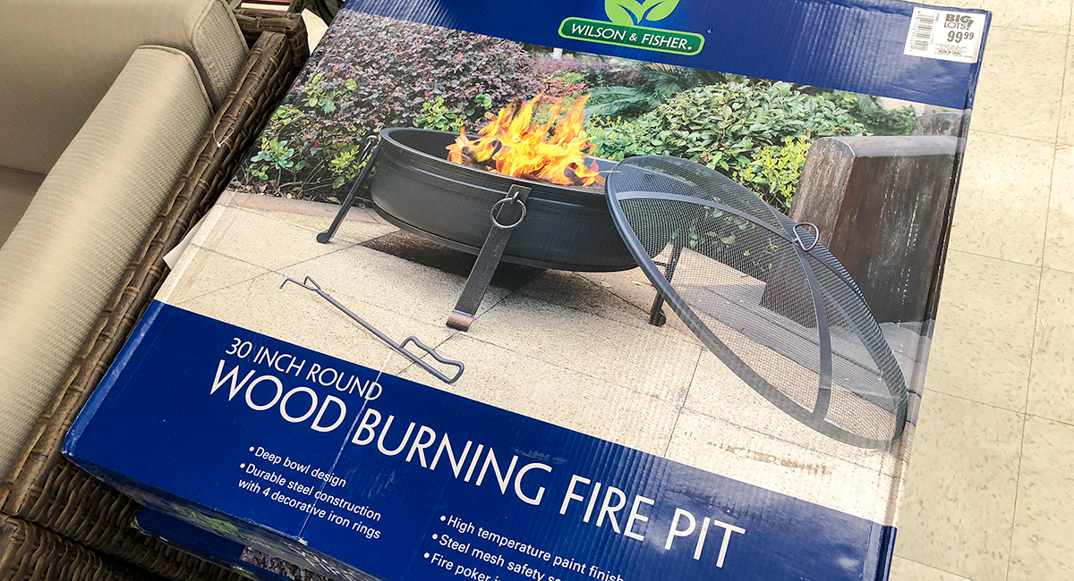 budget patio finds &mdash; wood burning fire pit