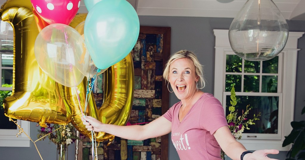 hip2save birthday &mdash; collin with balloons