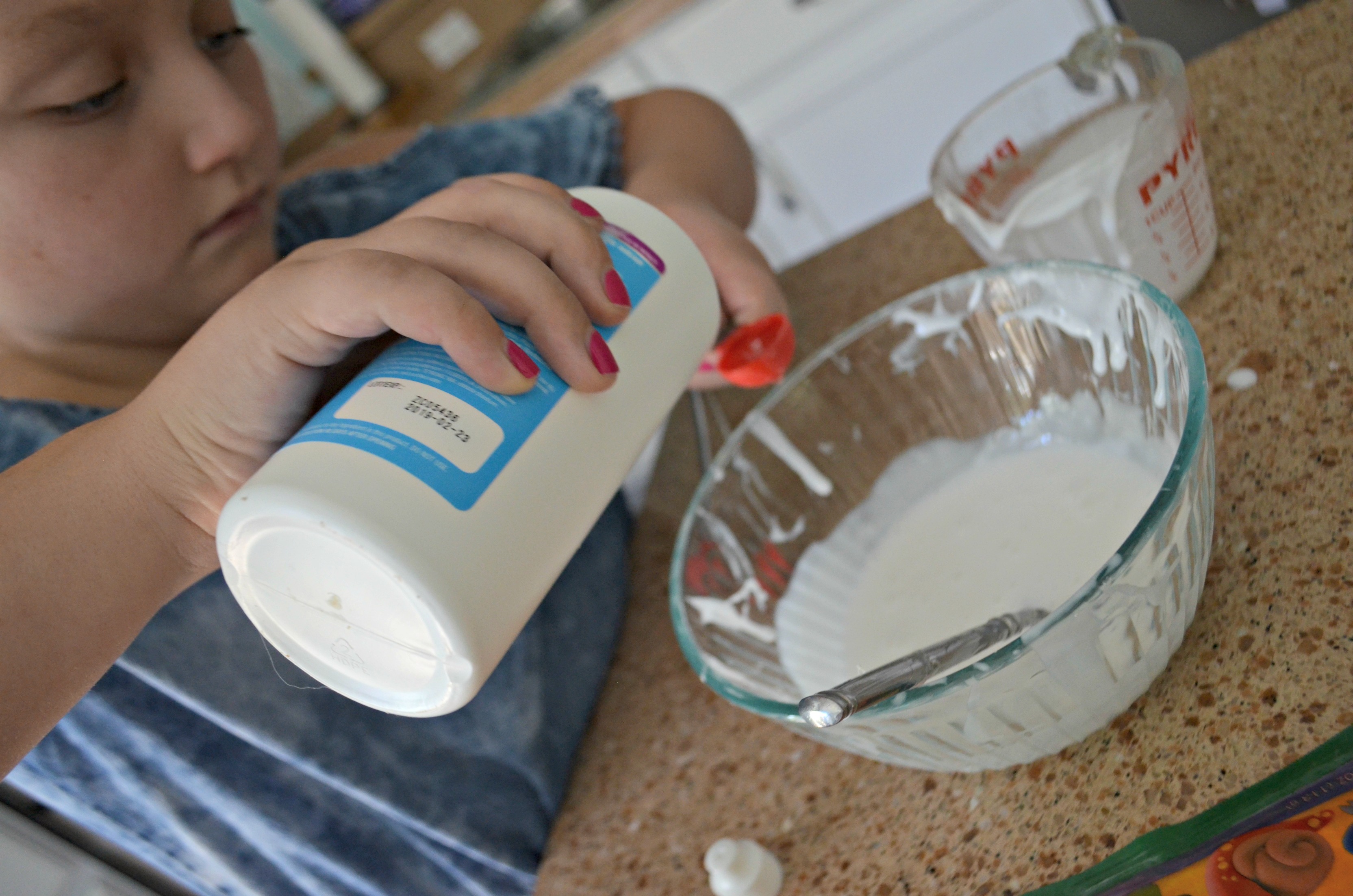 Make diy butter slime using clay &ndash; measuring glue