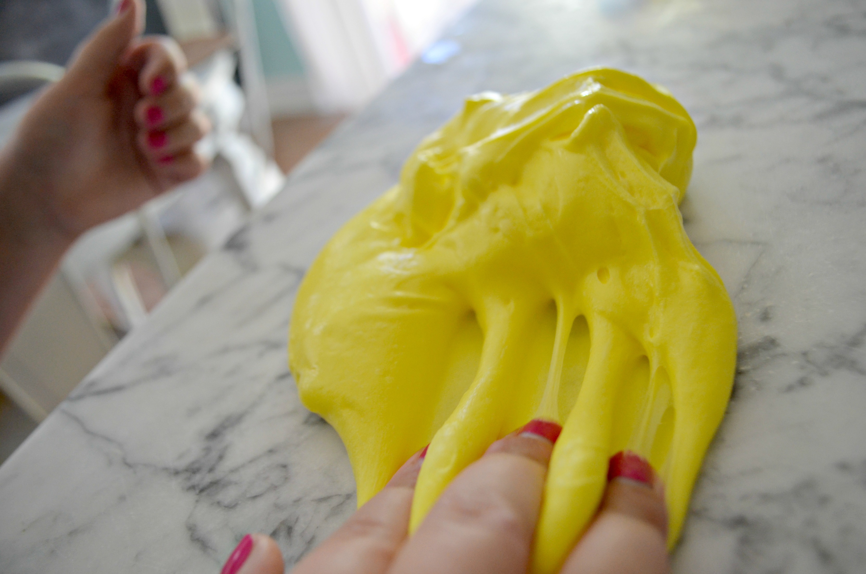 Make diy butter slime using clay &ndash; Yellow clay slime