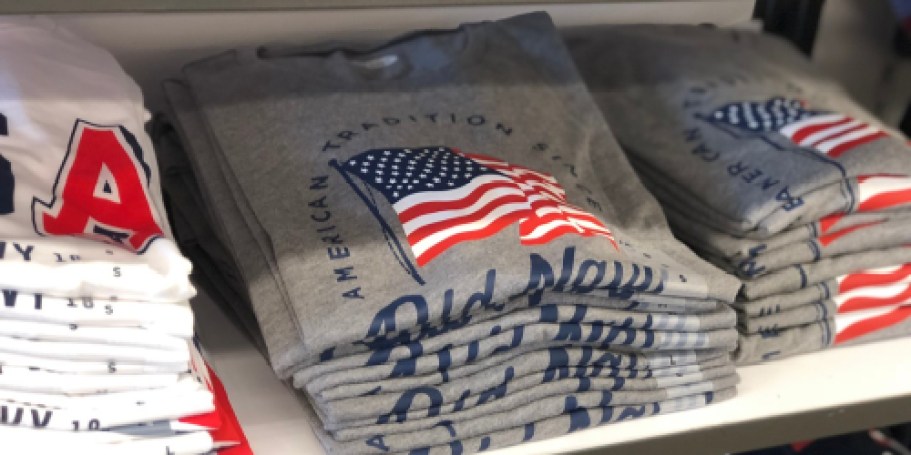 $5 Old Navy Flag Tees | 4th of July Outfit Staple