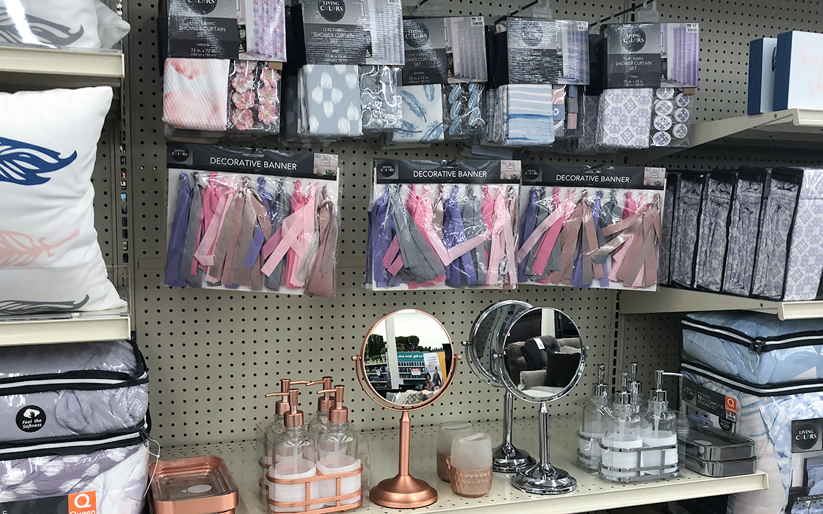 back-to-school college dorm shopping with big lots &mdash; bathroom countertop accessories