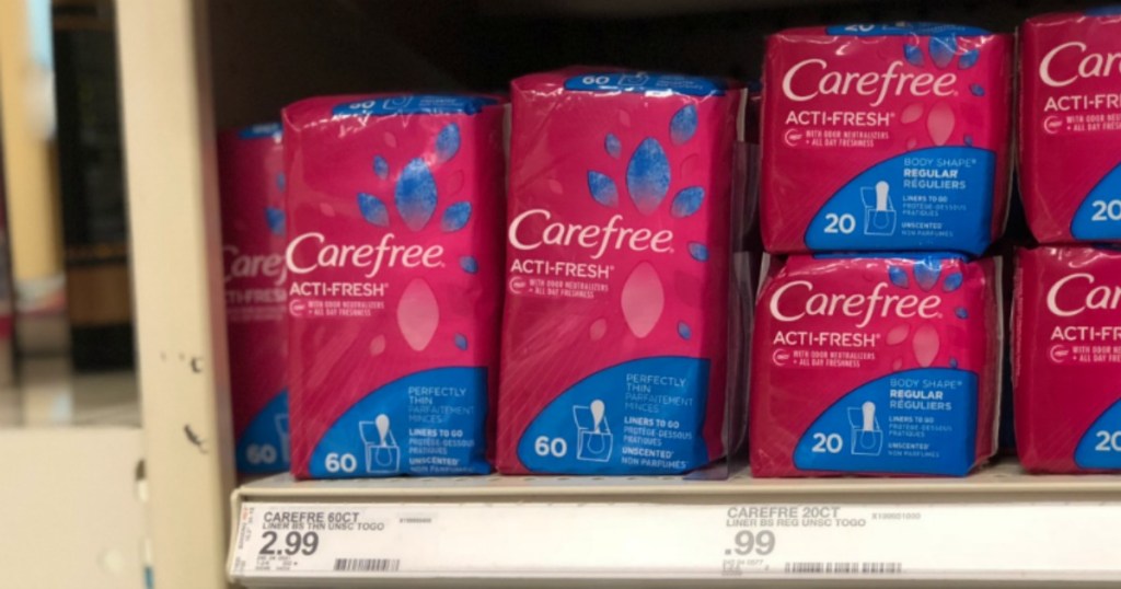 Carefree 60 ct on store shelf