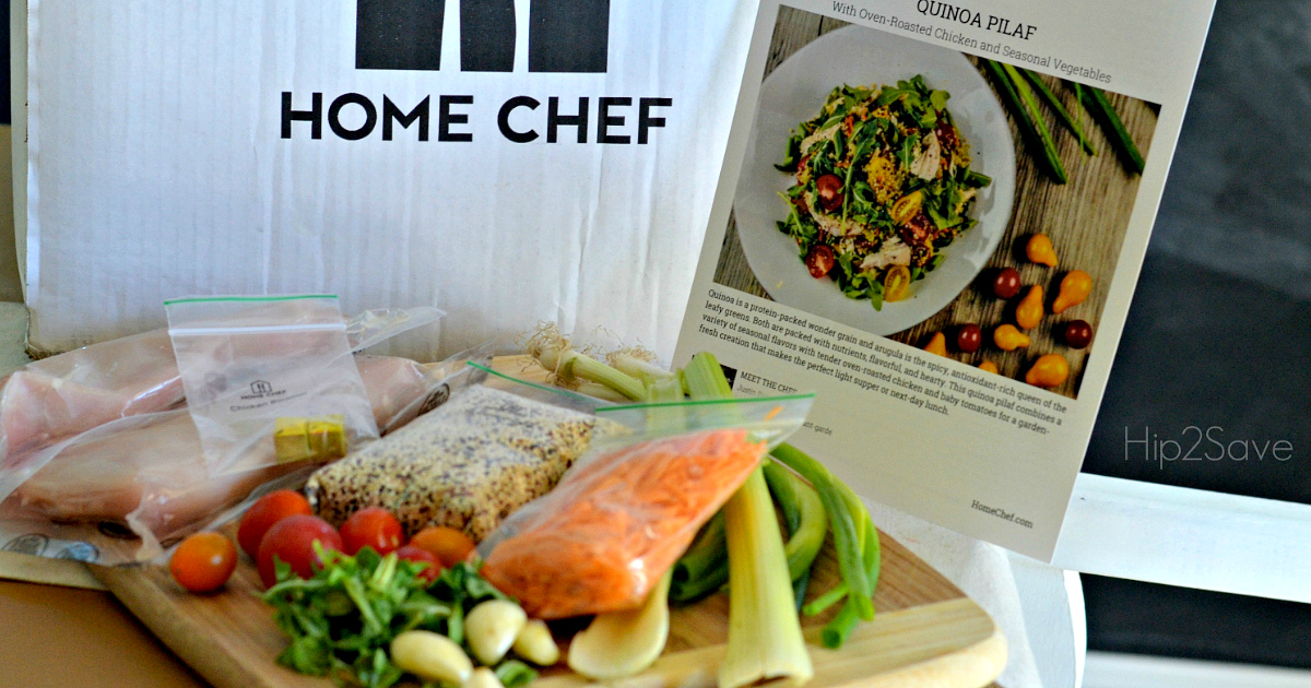 Easy Home Chef Meal Subscription Box Meals &ndash; Ingredients and a recipe card