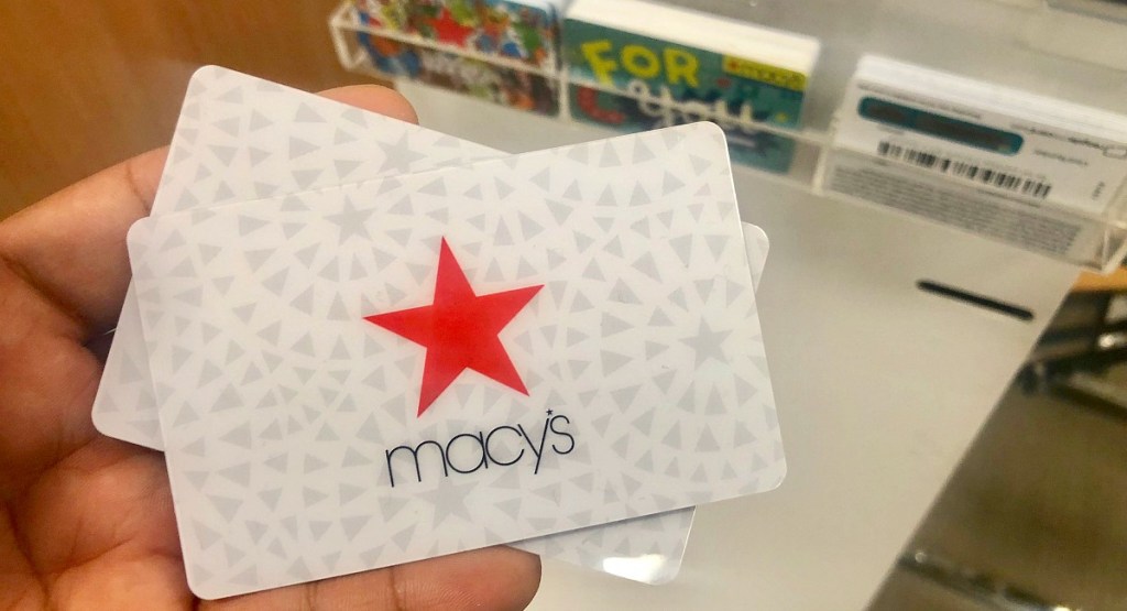 macy's shopping tips &mdash; macy's gift cards in hand