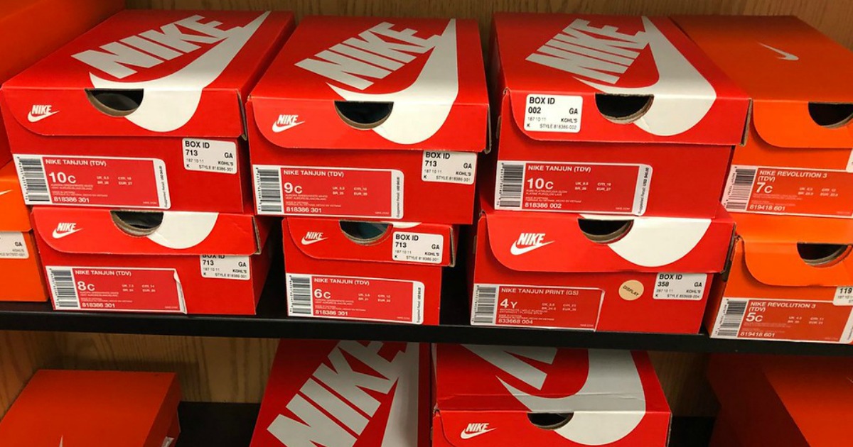 nike best deals and shopping tips &ndash; nike boxes on a store shelf