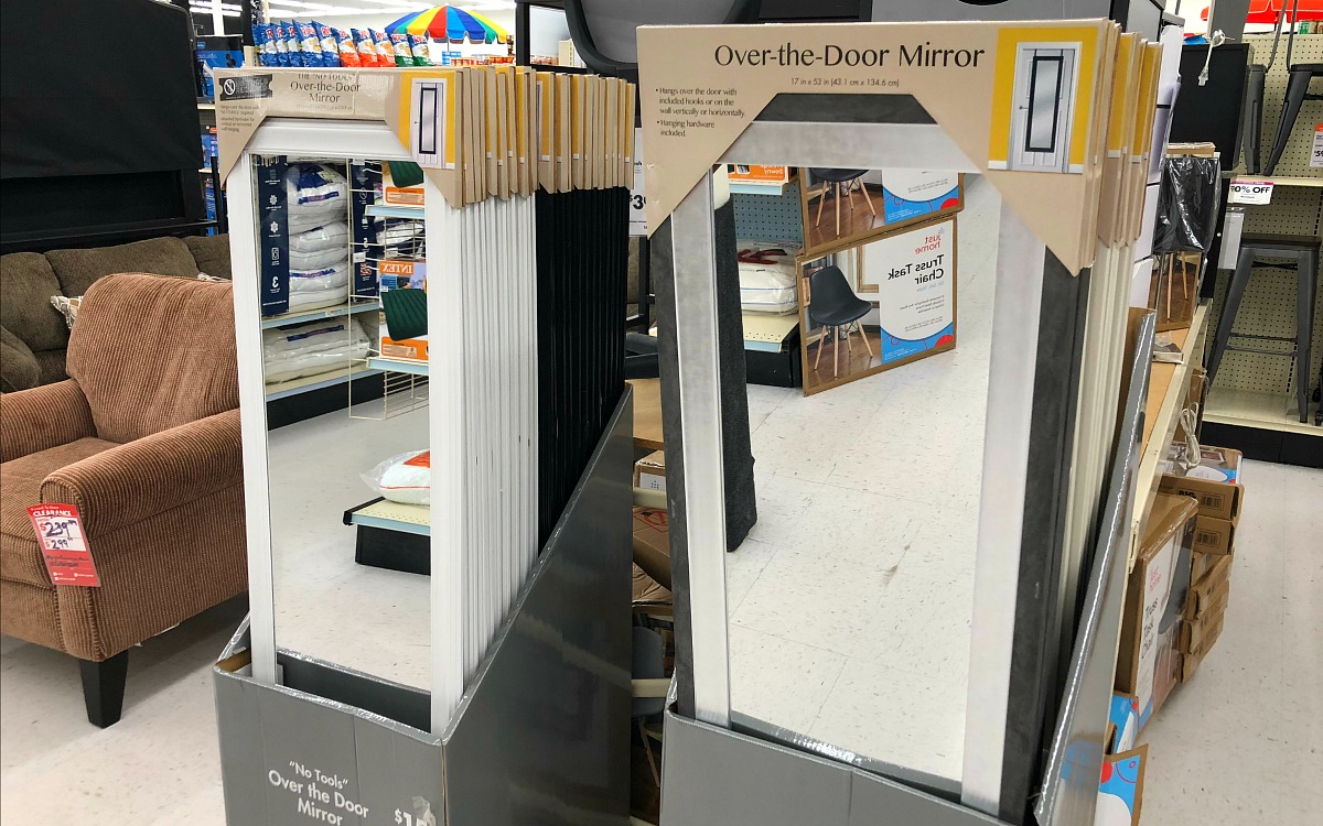 back-to-school college dorm shopping with big lots &mdash; over the door full length mirrors