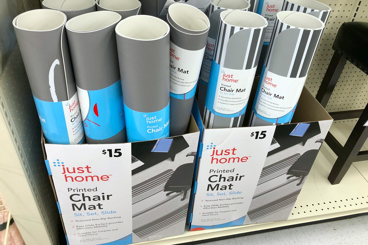 back-to-school college dorm shopping with big lots &mdash; under chair mats for rolling desk chairs