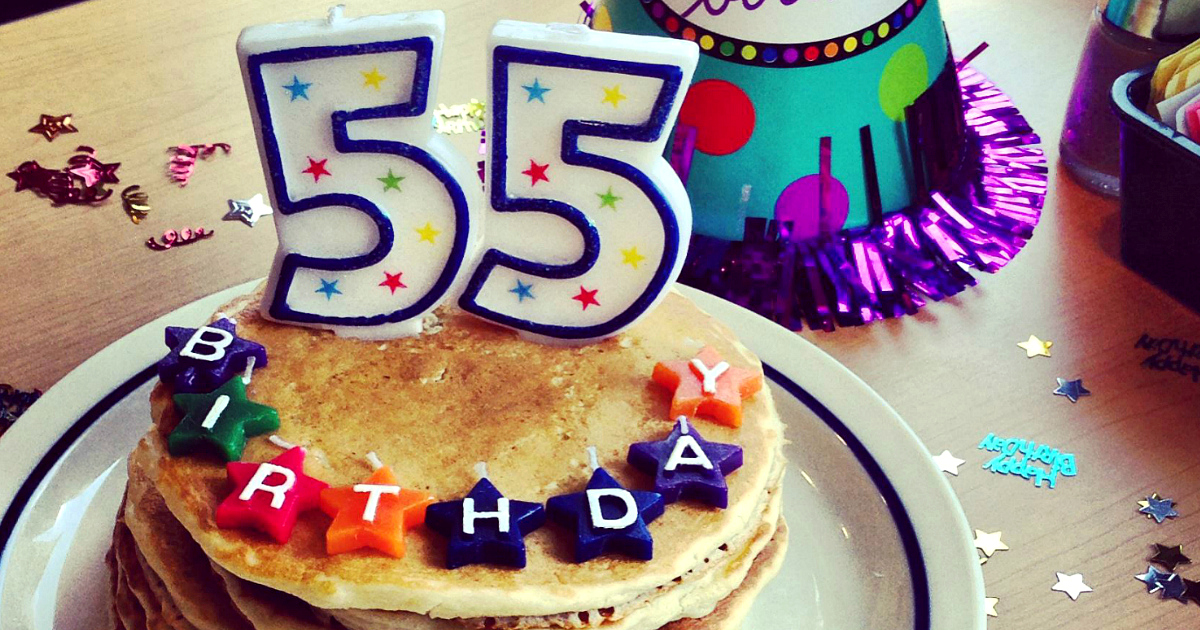 Stores, restaurants, hotels, and other places that offer senior discounts &ndash; Birthday pancakes with candles