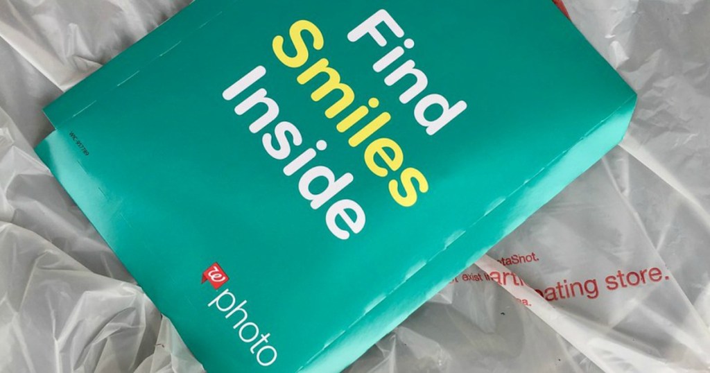 Walgreens photo envelope on shopping sack
