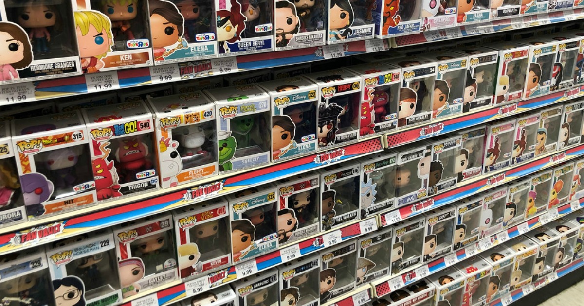 target 2018 toy catalog and gift card &ndash; FunkoPop lining the shelves