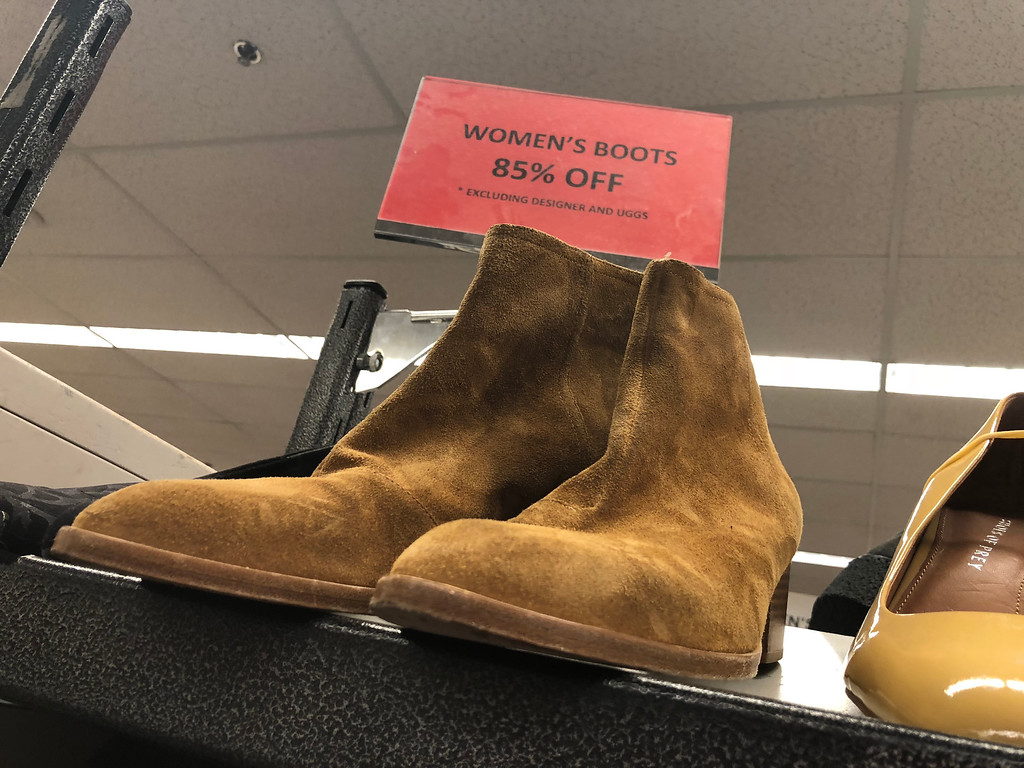  nordstroms last-chance store deals, tips, and tricks &ndash; sign showing women's boots 85% off