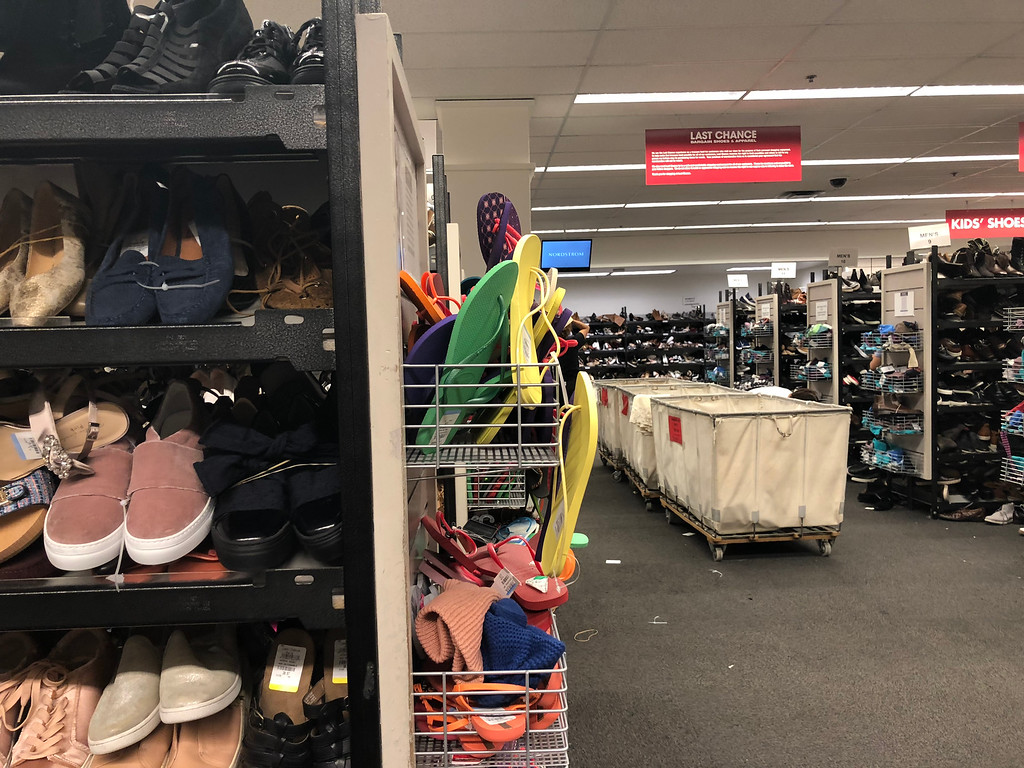  nordstroms last-chance store deals, tips, and tricks &ndash; racks of shoes and bins