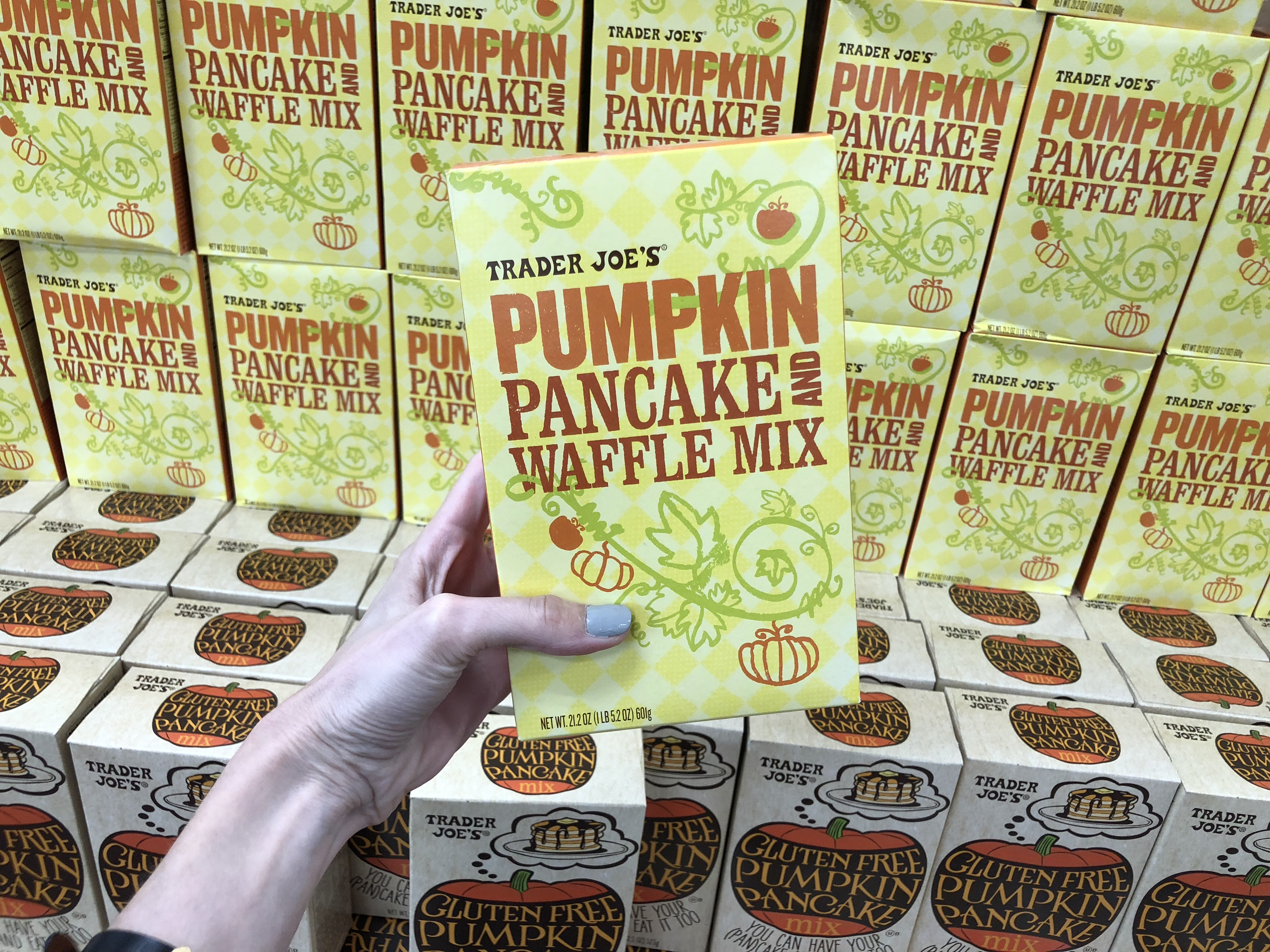 Deals on Trader Joe's Pumpkin items &ndash; Pumpkin Pancake and Waffle Mix at Trader Joe's