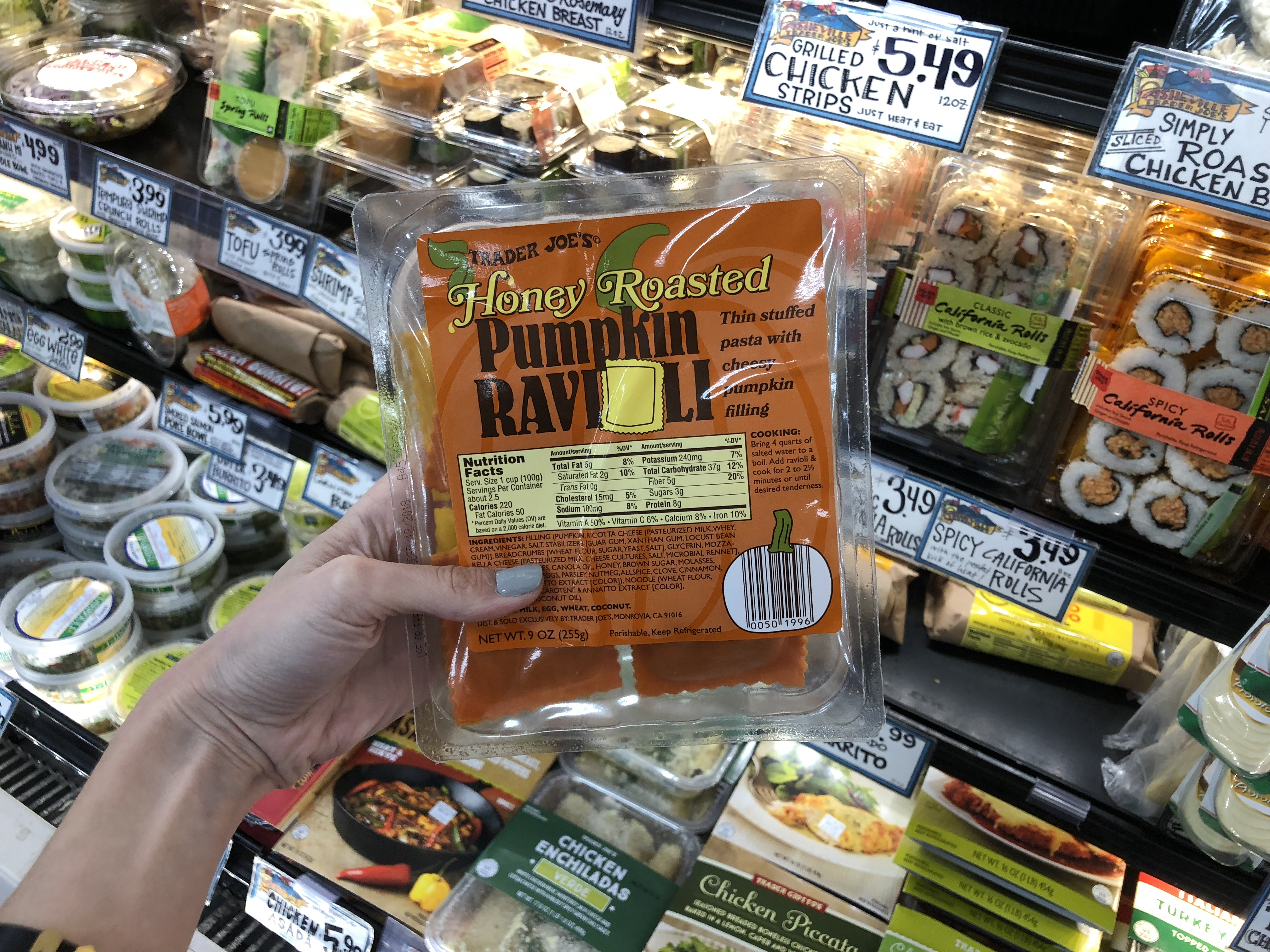 Deals on Trader Joe's Pumpkin items &ndash; Pumpkin Ravioli at Trader Joe's