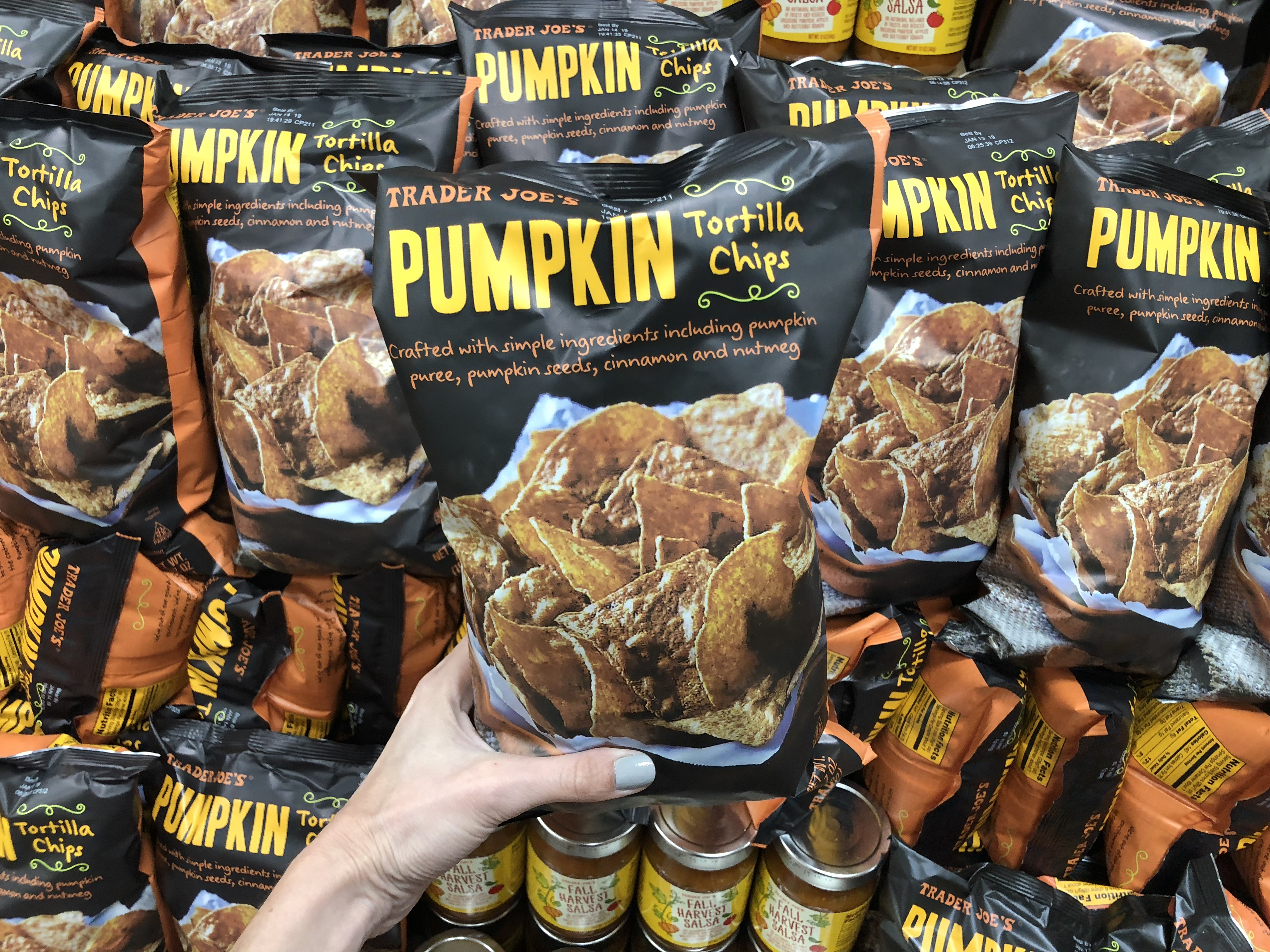Deals on Trader Joe's Pumpkin items &ndash; Pumpkin Tortilla Chips at Trader Joe's