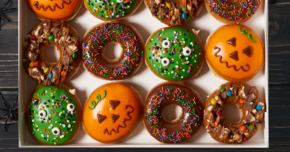 Halloween freebies and deals &ndash; Krispy Kreme Trick Or Treat donuts
