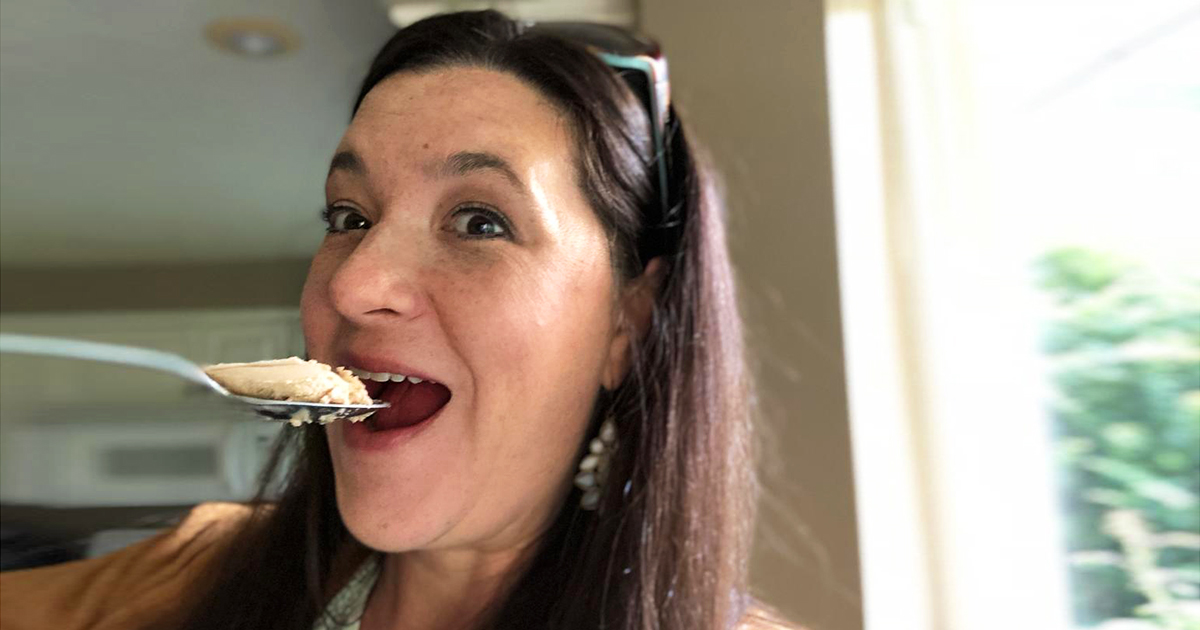 vegetarian meal planning tips for a meat-loving family &ndash; Michelle eating ice cream