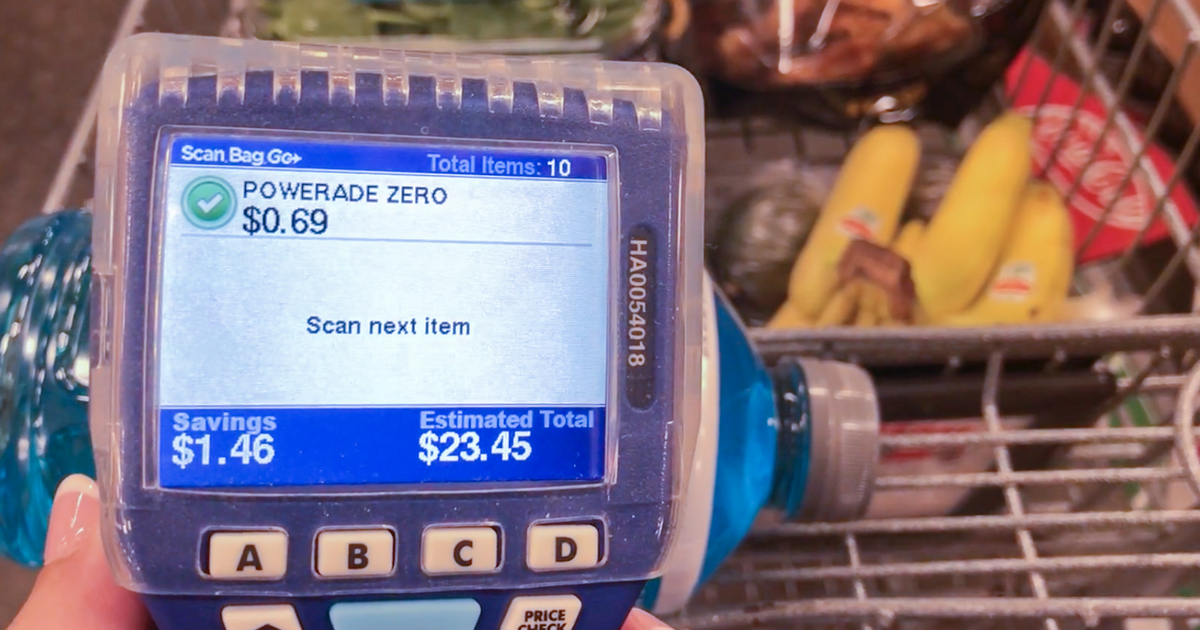 kroger scan bag go program &ndash; handheld device showing PowerAde Zero information