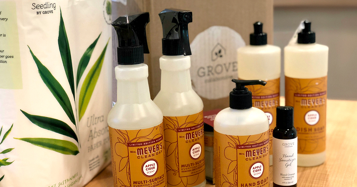 The Grove Collaborative Welcome Box &ndash; mrs meyers fall gift set and trio paper towels