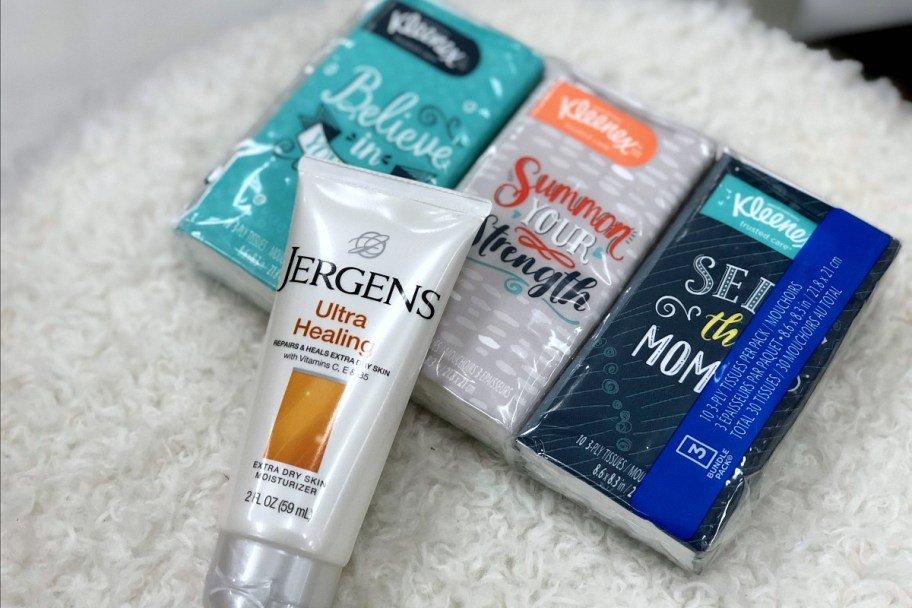 gifts for groups &mdash; winter survival kit with tissues and hand lotion