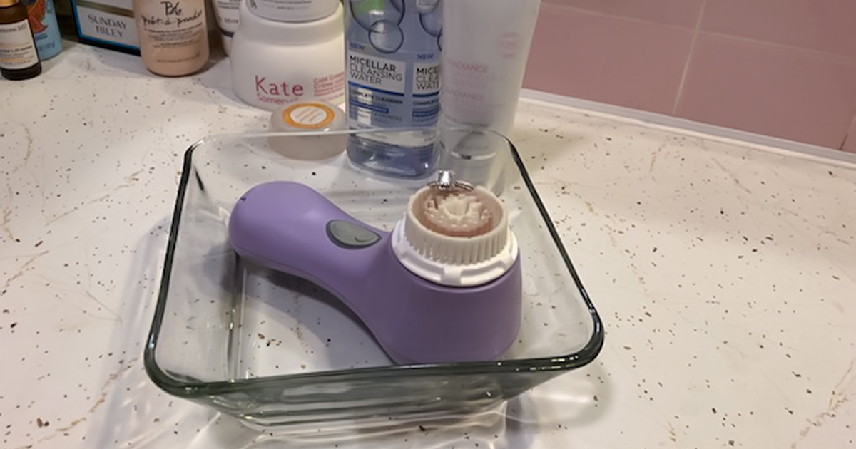 reuse old clarisonic brush heads &mdash; clarisonic and ring in dish