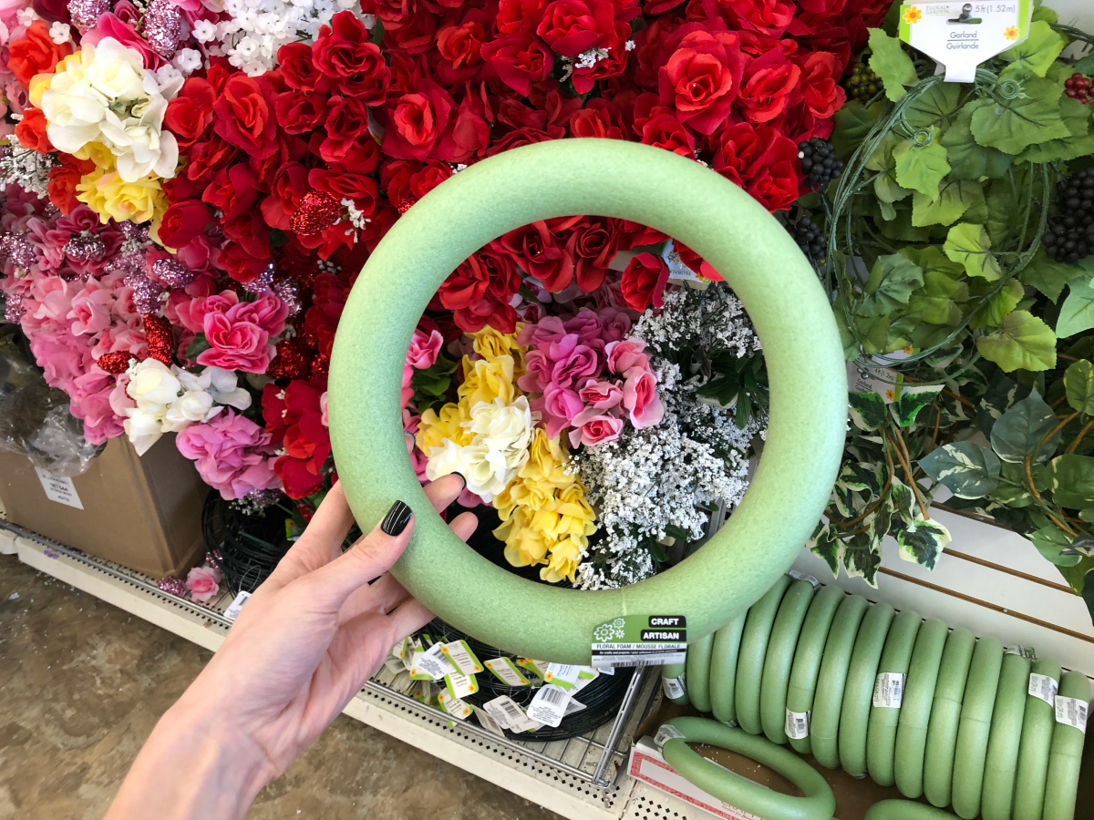 Must-have Dollar Tree Craft supplies &ndash; Foam Wreath at Dollar Tree