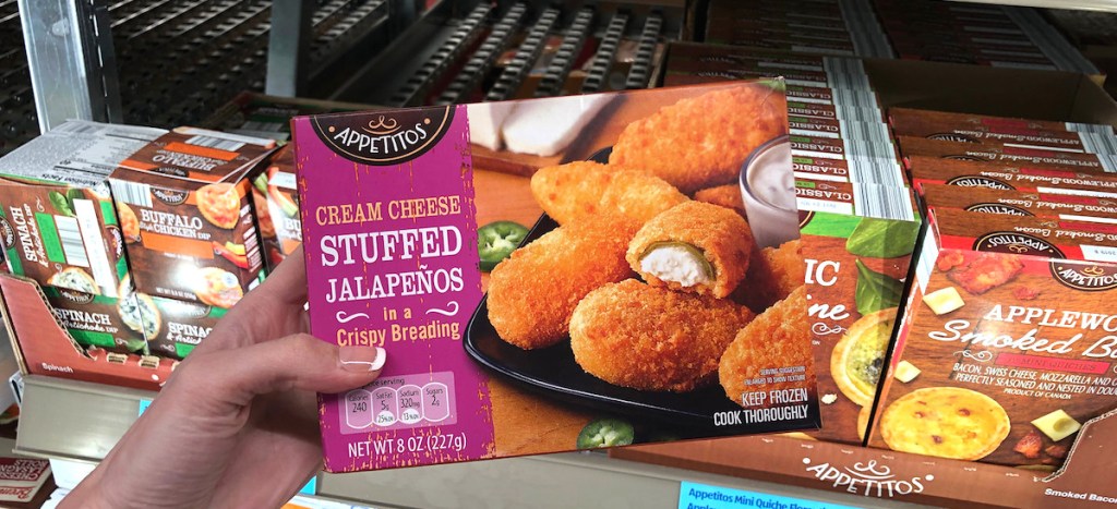 frozen box of cream cheese jalape&ntilde;o poppers