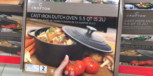Crofton Cast Iron 5.5 Quart Dutch Oven Only $24.99 at ALDI + More