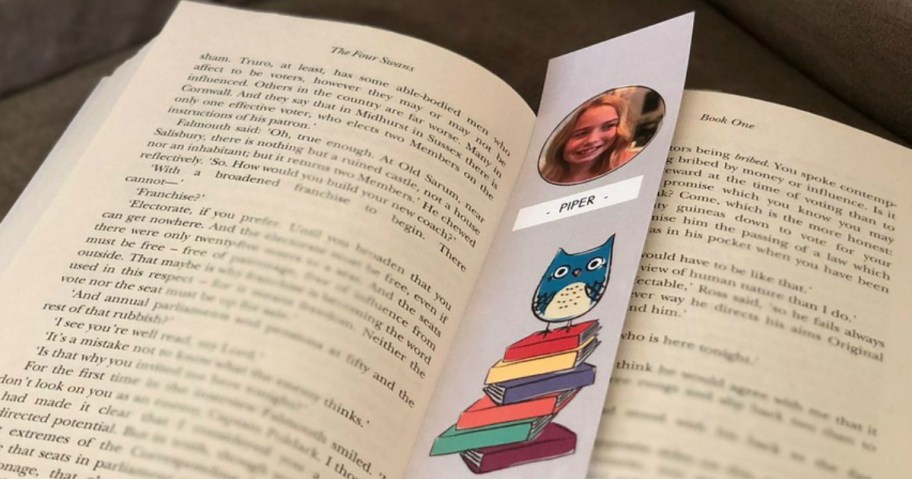 bookmark in a book