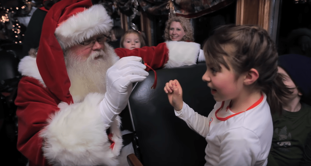 Polar Express train Santa