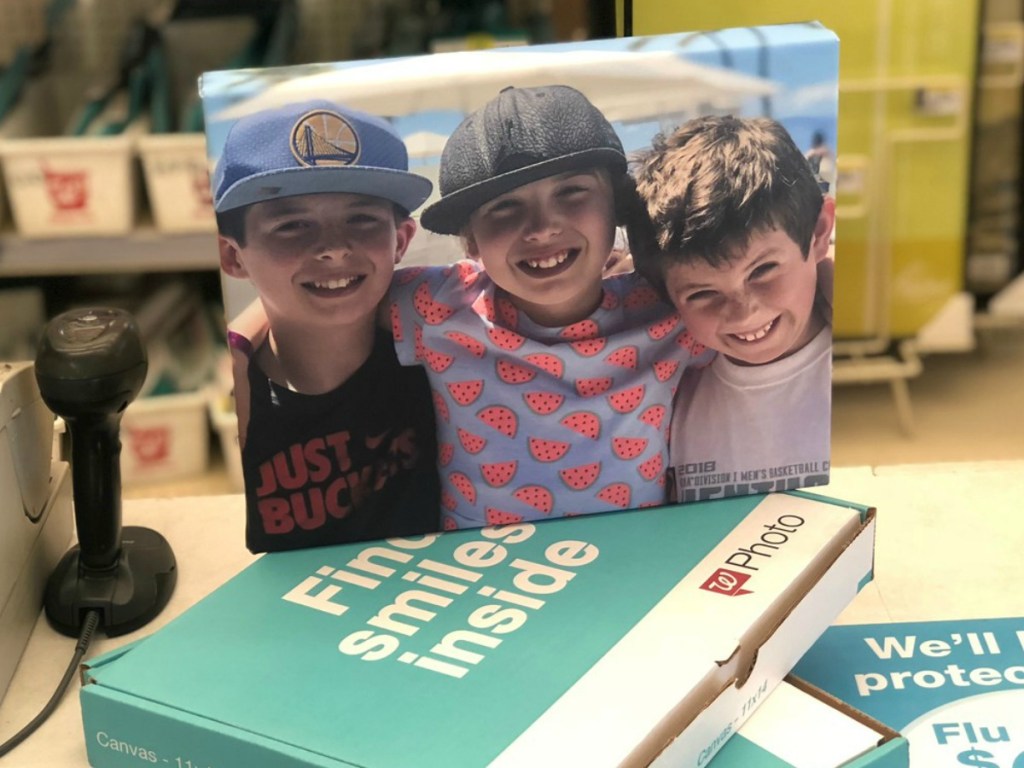 canvas print with wallgreens box underneath