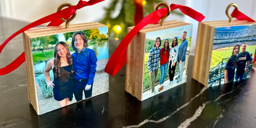Last-Minute Gift: Buy 1, Get 2 FREE Wood Block Ornaments + Free Walgreens Pickup