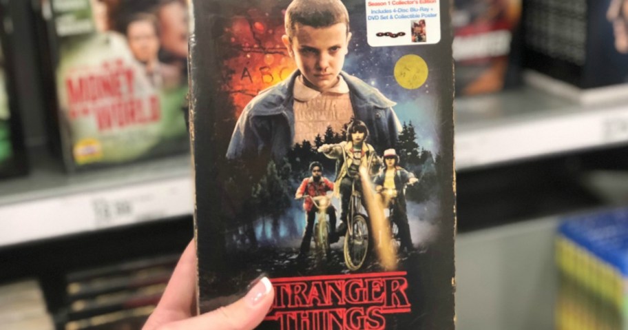stranger things dvd in hand in store