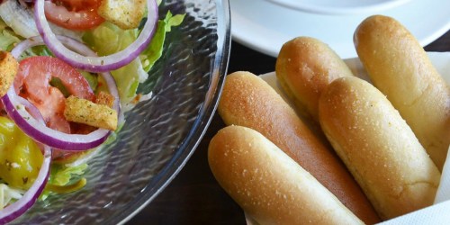Unlimited Olive Garden Soup, Salad & Breadsticks Only $6.99